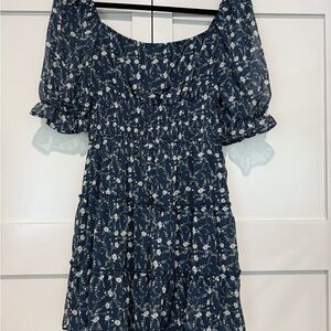 Trixxi Navy Floral Mini Dress